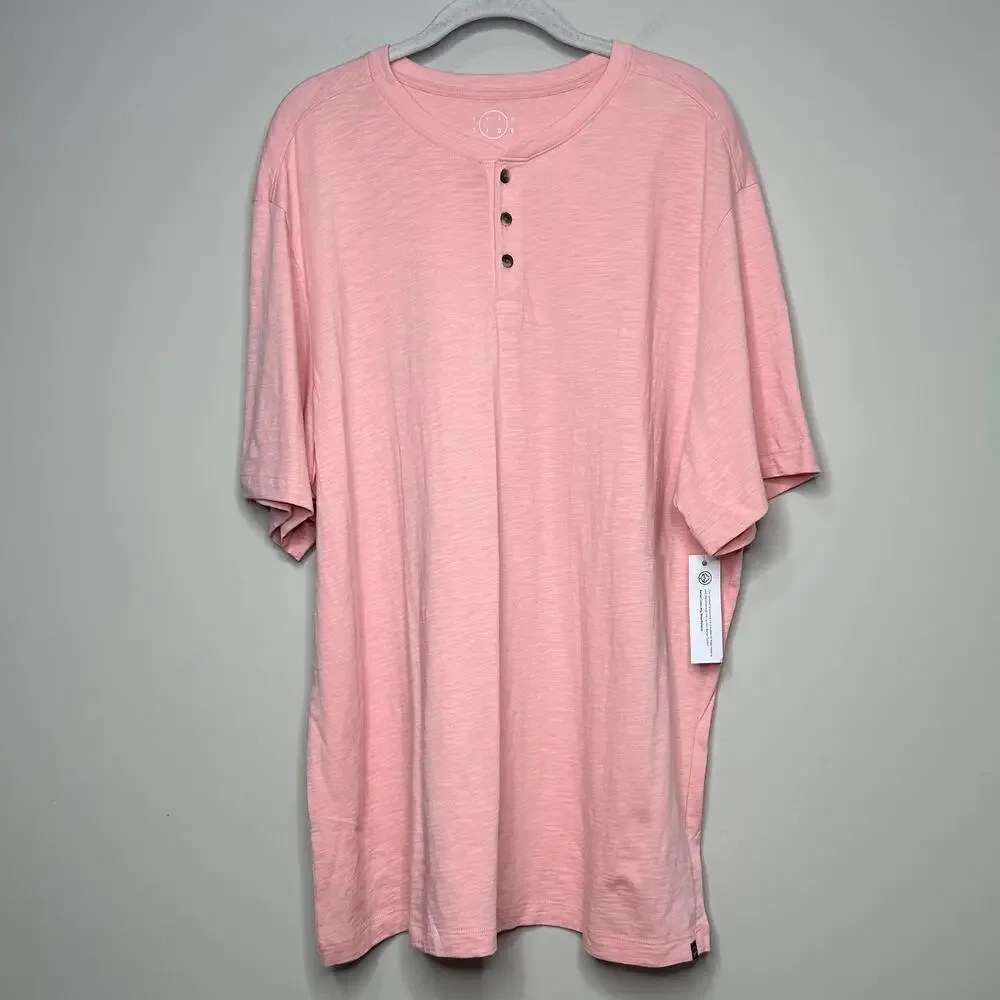 NWT Even Tide Short Sleeve T-Shirt Men's Size XL 3-Button